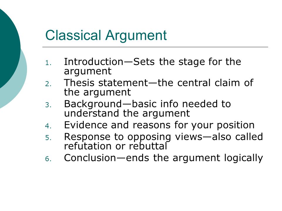 examples of classical argument topics